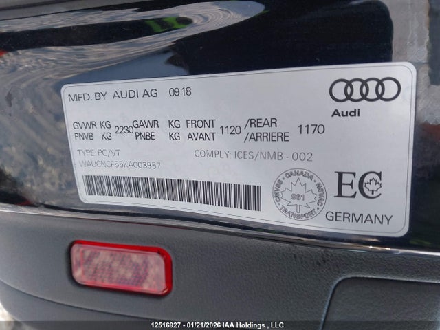 WAUCNCF55KA003957 Audi A5 Prestige