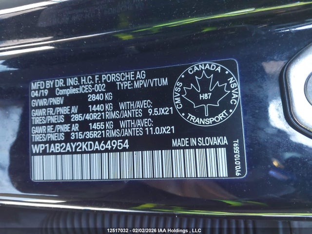 Porsche CAYENNE S 2019 WP1AB2AY2KDA64954 Image 18