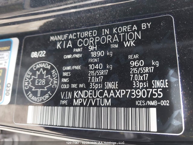 Продаж на аукціоні авто 2023 Kia Seltos S, vin: KNDEUCAAXP7390755, номер лоту: 12517067