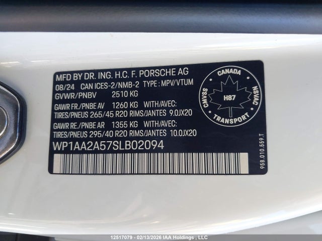 Porsche Macan T 2025 WP1AA2A57SLB02094 Image 9