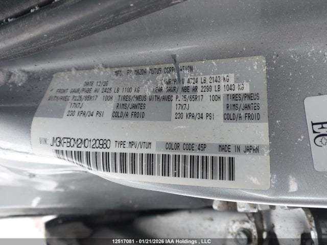 JM3KFBCM2M0120980 Mazda CX-5