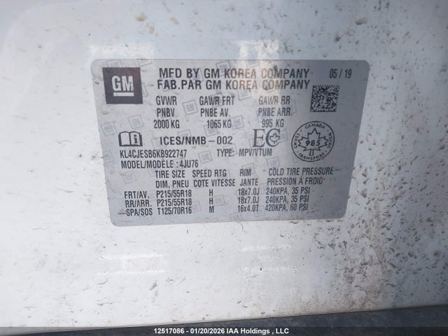 Buick Encore Preferred 2019 KL4CJESB6KB922747 Image 19