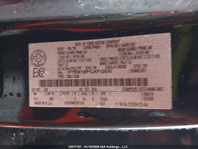 1FTEW1EP1LKF12830 Ford F150 Supercrew