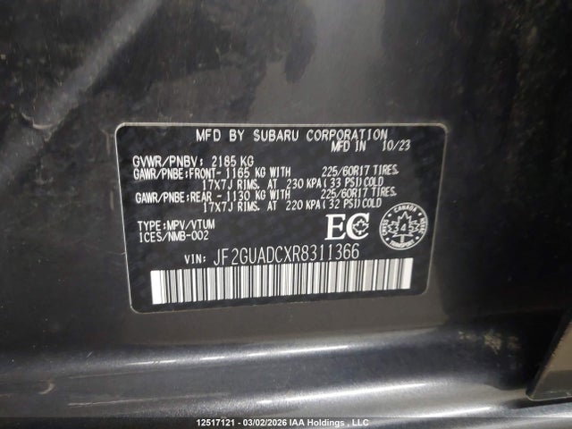 Subaru Crosstrek Premium 2024 JF2GUADCXR8311366 Image 18