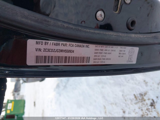 Aukcja sprzedaży 2021 Dodge Challenger Gt, vin: 2C3CDZJG3MH558934, numer aukcji: 12517147