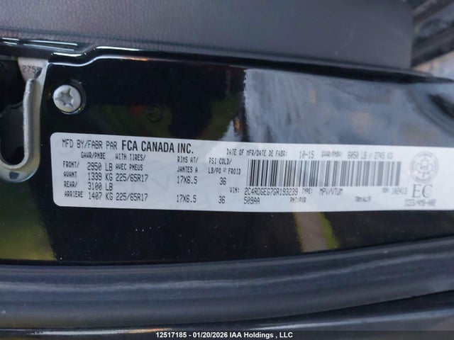 2C4RDGEG7GR193239 Dodge Grand Caravan R/t
