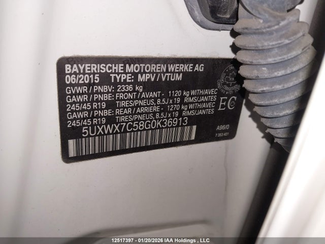 5UXWX7C58G0K36913 BMW X3 Xdrive35i
