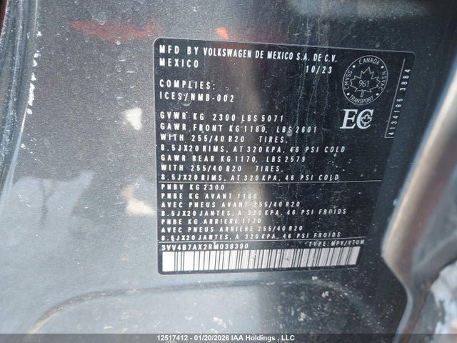 Volkswagen Tiguan 2024 3VV4B7AX2RM038390 Image 9