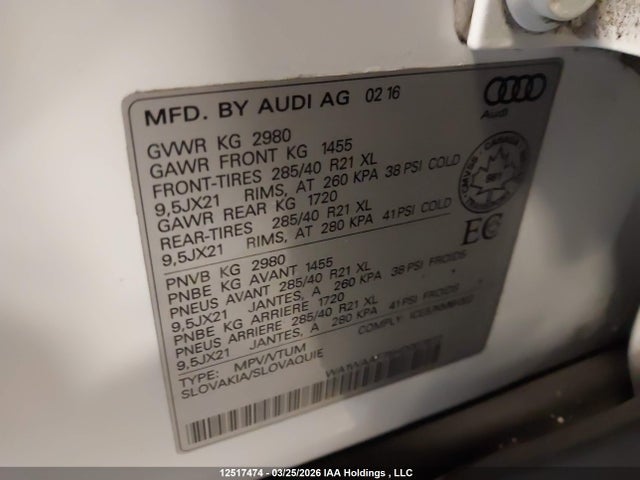 WA1WAAF75HD007672 Audi Q7 Technik S-line