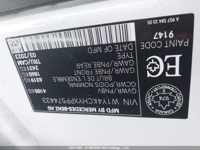 W1Y4KCHYXPP574433 Mercedes-Benz Sprinter 2500