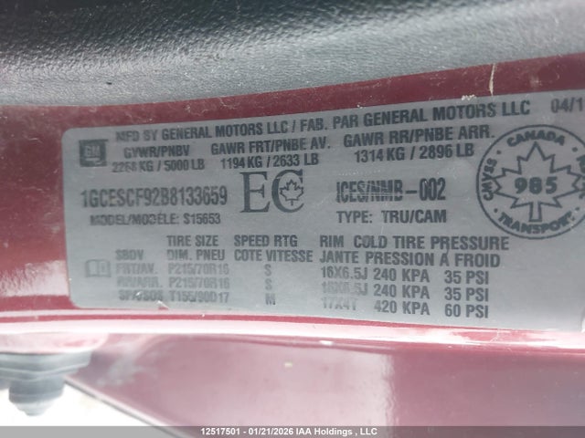 Aukcja sprzedaży 2011 Chevrolet Colorado Lt, vin: 1GCESCF92B8133659, numer aukcji: 12517501