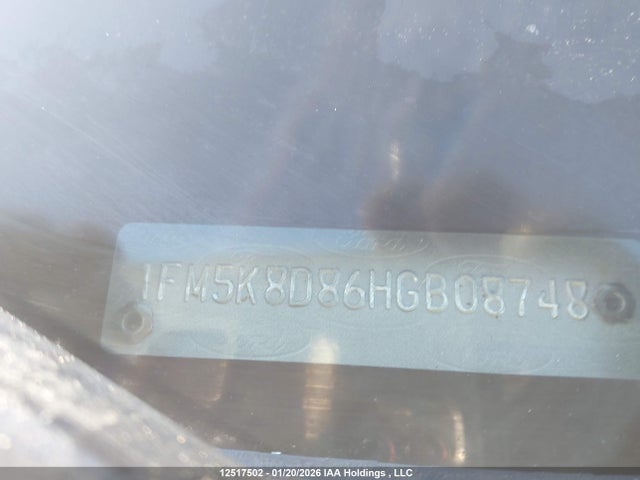 1FM5K8D86HGB08748 Ford EXPLORER XLT