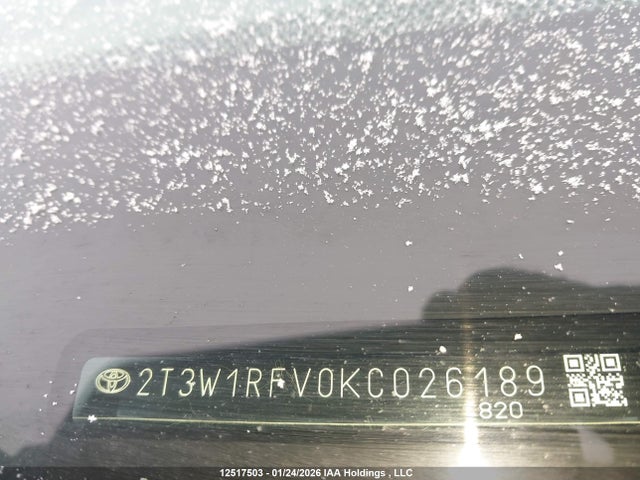 2T3W1RFV0KC026189 Toyota Rav4 Xle