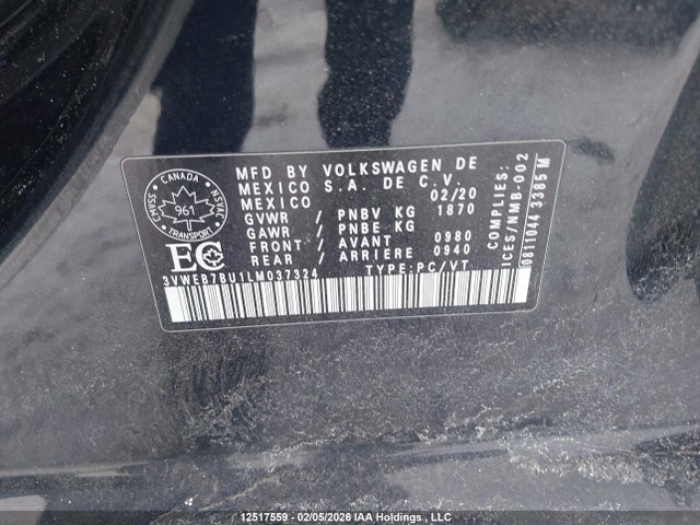 3VWEB7BU1LM037324 Volkswagen Jetta Highline