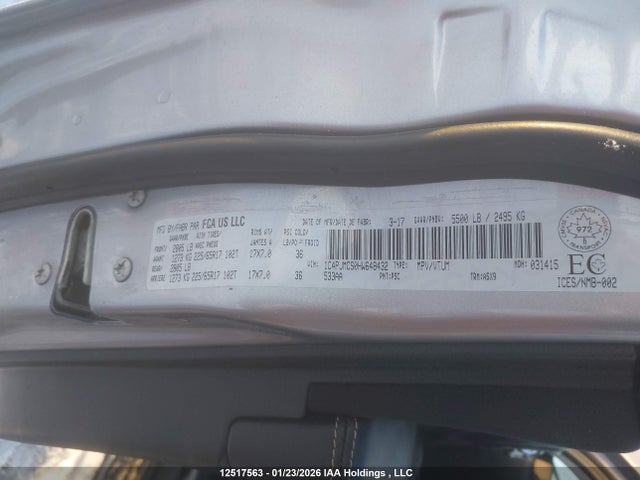 2017 Jeep Cherokee North მანქანა იყიდება აუქციონზე, vin: 1C4PJMCS0HW648432, აუქციონის ნომერი: 12517563