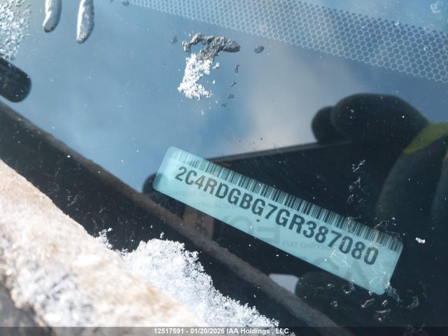 Aukcja sprzedaży 2016 Dodge Grand Caravan Se, vin: 2C4RDGBG7GR387080, numer aukcji: 12517591