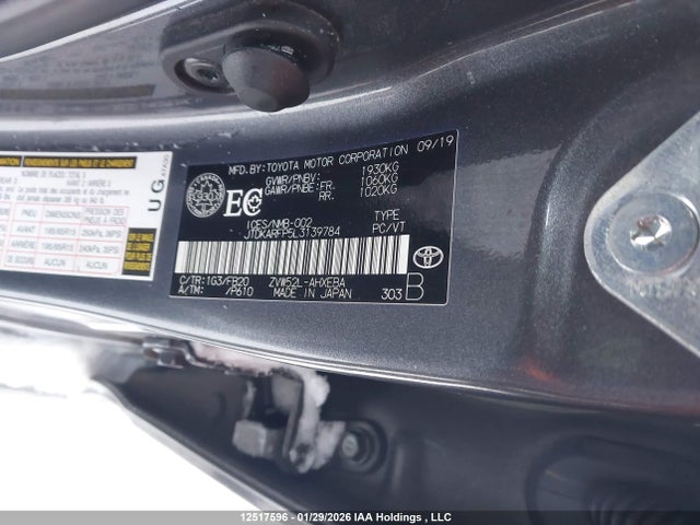 Aukcja sprzedaży 2020 Toyota Prius Prime, vin: JTDKARFP5L3139784, numer aukcji: 12517596
