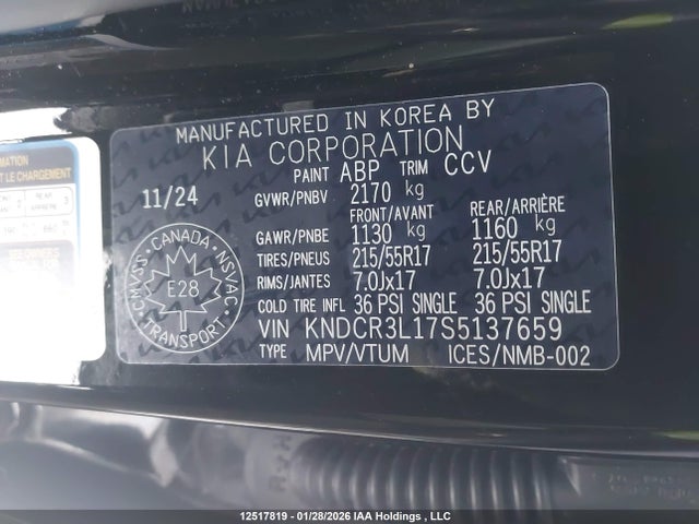 KNDCR3L17S5137659 KIA Niro Ev Wind/wind+