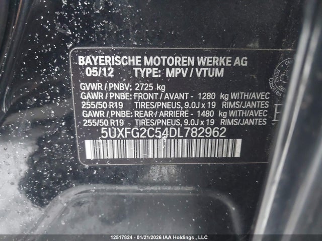 Продажа на аукционе авто 2013 Bmw X6 Xdrive35i, vin: 5UXFG2C54DL782962, номер лота: 12517824
