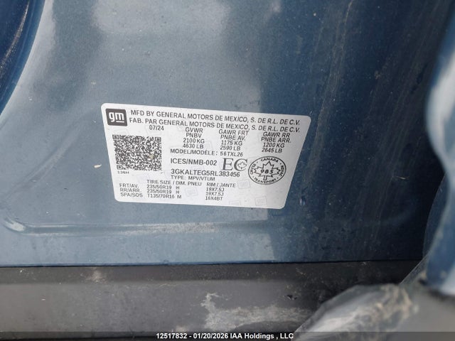 3GKALTEG5RL383456 GMC Terrain Sle
