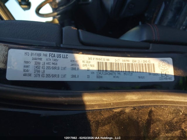 1C4RJFLGXHC840779 Jeep Grand Cherokee Trailhawk