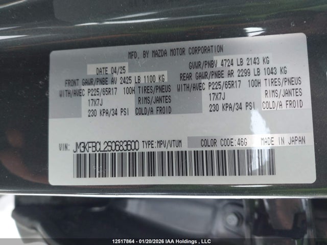 JM3KFBCL2S0683600 Mazda Cx-5 Preferred