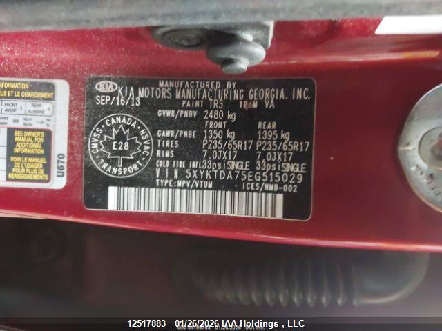 5XYKTDA75EG515029 KIA Sorento Lx V6
