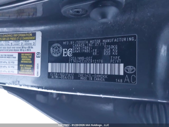 Aukcja sprzedaży 2012 Toyota Matrix, vin: 2T1KU4EE0CC912176, numer aukcji: 12517902