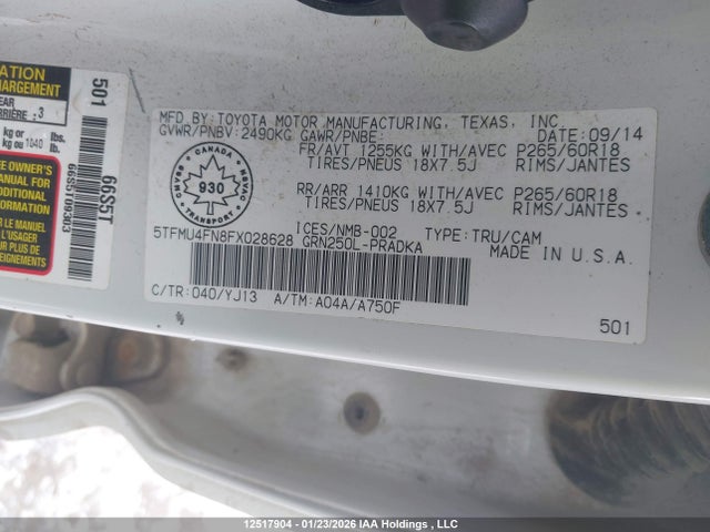 5TFMU4FN8FX028628 Toyota Tacoma V6