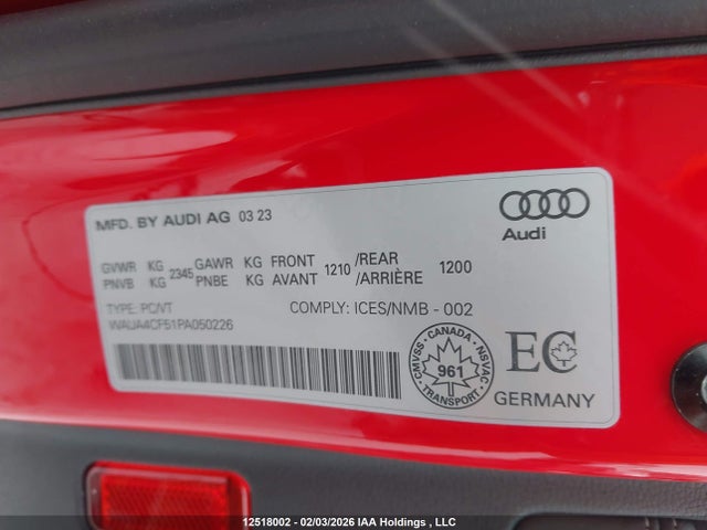 WAUA4CF51PA050226 Audi S5 3.0t Progressiv