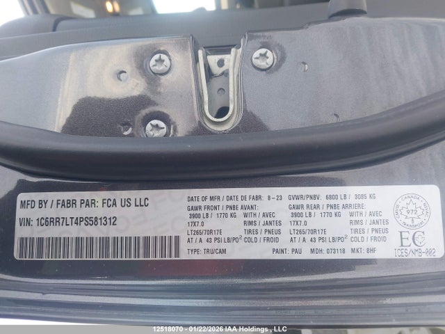 RAM 1500 Classic Slt 2023 1C6RR7LT4PS581312 Image 9