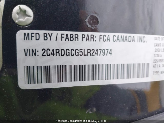 Dodge Grand Caravan Sxt 2020 2C4RDGCG5LR247974 Image 9