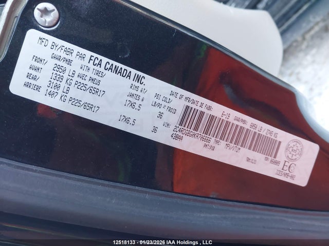 2C4RDGBG0KR706666 Dodge Grand Caravan