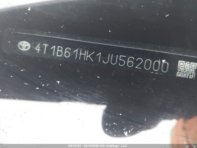 4T1B61HK1JU562000 Toyota CAMRY XSE