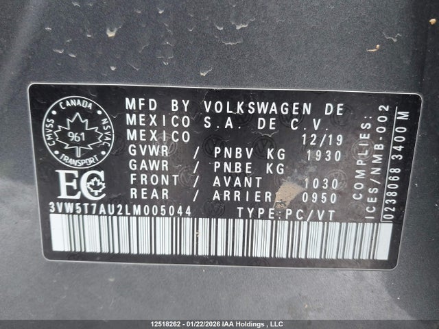 3VW5T7AU2LM005044 Volkswagen Golf Gti Autobahn