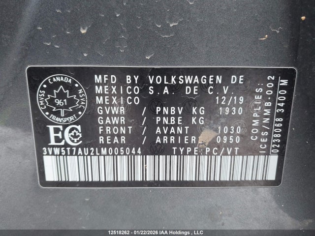 3VW5T7AU2LM005044 Volkswagen Golf Gti Autobahn