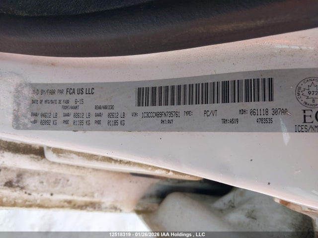 1C3CCCAB9FN735761 Chrysler 200 Limited