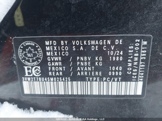 3VW2T7BU4SM025425 Volkswagen Jetta Gli Autobahn