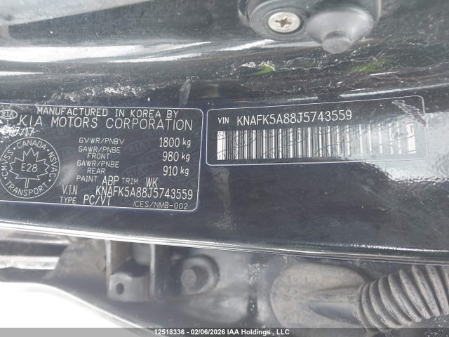 KNAFK5A88J5743559 KIA Forte 2.0l Lx+
