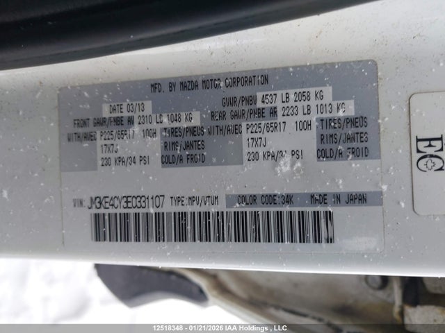 JM3KE4CY3E0331107 Mazda Cx-5 Gs