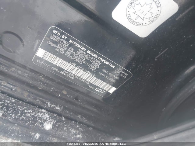 12518366 :رقم المزاد ، JA4J24A50LZ605579 vin ، 2020 Mitsubishi Outlander Sel/gt/fe مزاد بيع