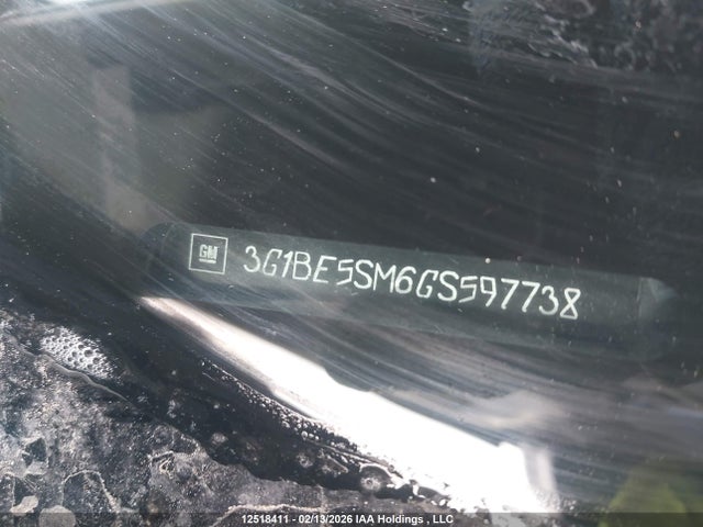 3G1BE5SM6GS597738 Chevrolet Cruze Lt Auto