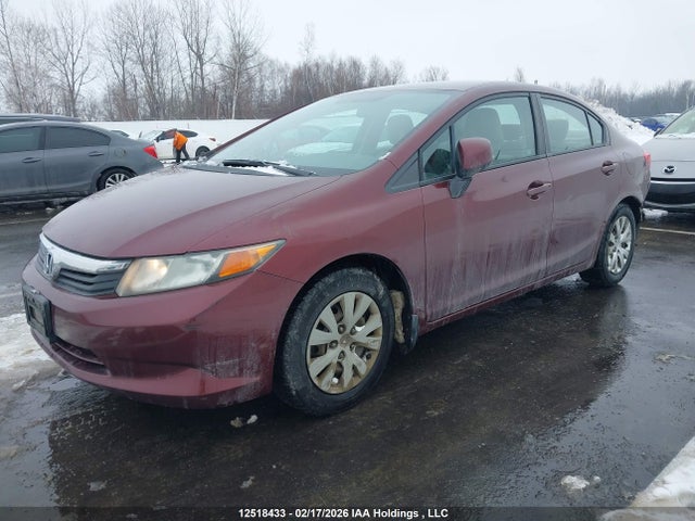 12518433 :رقم المزاد ، 2HGFB2F48CH022940 vin ، 2012 Honda Civic Lx مزاد بيع