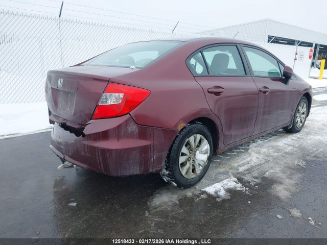 12518433 :رقم المزاد ، 2HGFB2F48CH022940 vin ، 2012 Honda Civic Lx مزاد بيع