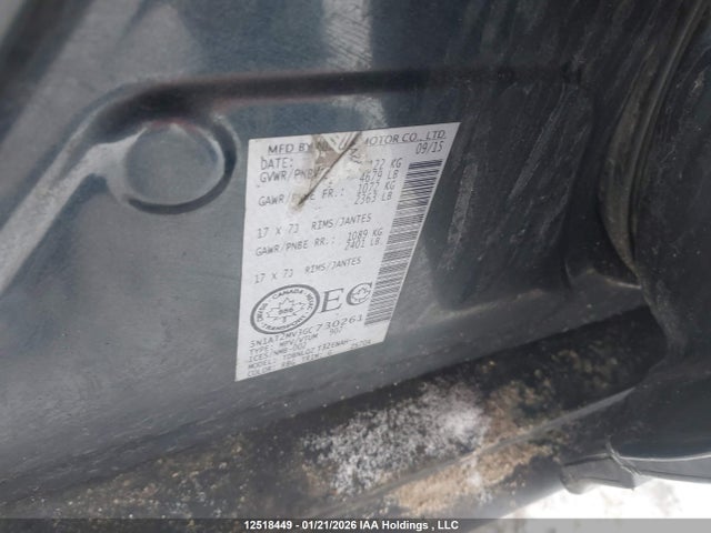 5N1AT2MV3GC730261 Nissan Rogue S/sl Premium/sv