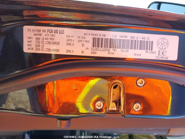 3C6UR5DL6JG287681 RAM 2500 Slt