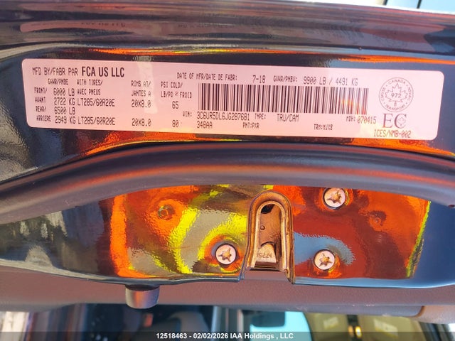 3C6UR5DL6JG287681 RAM 2500 Slt