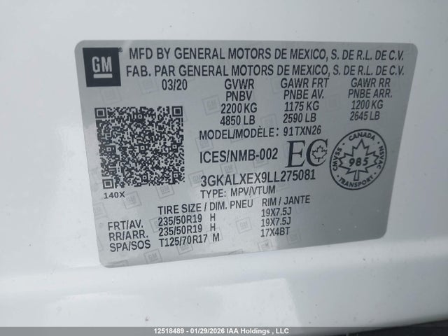 3GKALXEX9LL275081 GMC Terrain Denali