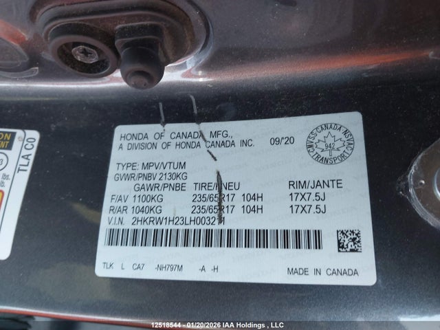 2HKRW1H23LH003211 Honda CR-V