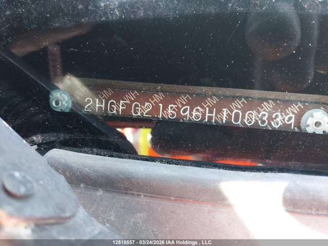 12518557 :رقم المزاد ، 2HGFG21596H100339 vin ، 2006 Honda Civic مزاد بيع